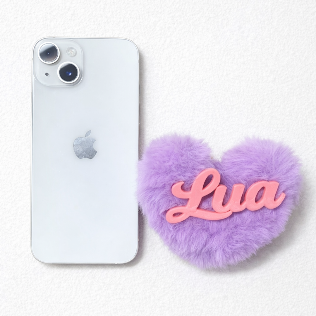 【愛犬・愛猫のお名前入り】DECODECOハートチャーム　全63通り(文字色7色×チャーム9色)